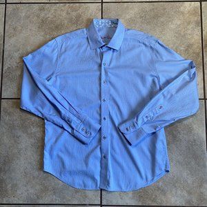 Robert Graham Mens Shirt Size Medium Long Sleeve Flip Cuff Gothic All Over Print